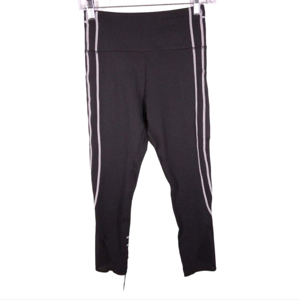 Zyia Pocket Stripe Leggings Black size 4